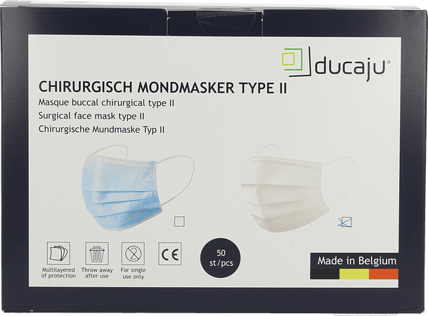 Chirurgisch Mondmasker Type Ii Belgisch 50
