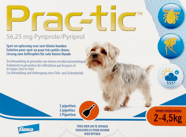 Prac-tic Spot-on Anti vlo-teek Z.kleine Hond .1x3