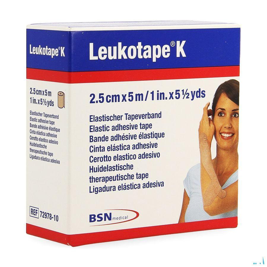 Leukotape K Kleefwindel Elast Huid 2,5cm x 5m 1