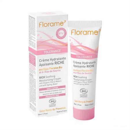 Florame Creme Hydratante Apaisante Riche Bio 50 ml  -  Natur'Inov