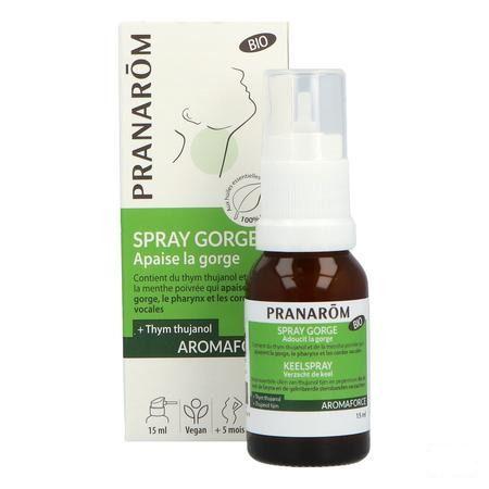 Aromaforce Bio Spray Gorge Apaisant 15 ml  -  Pranarom