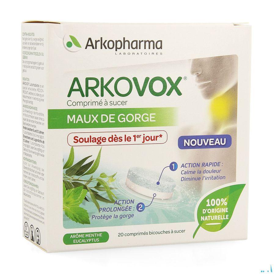 Arkovox Mal Gorge Menthe Eucalyptus Comprimes Sucer 20  -  Arkopharma