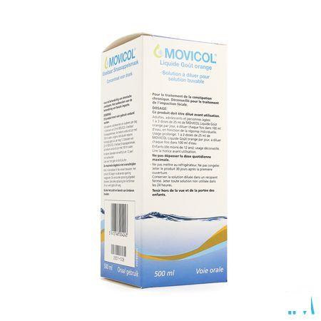 Movicol Liquide Gout Orange Solution Dil Buvable 500 ml 