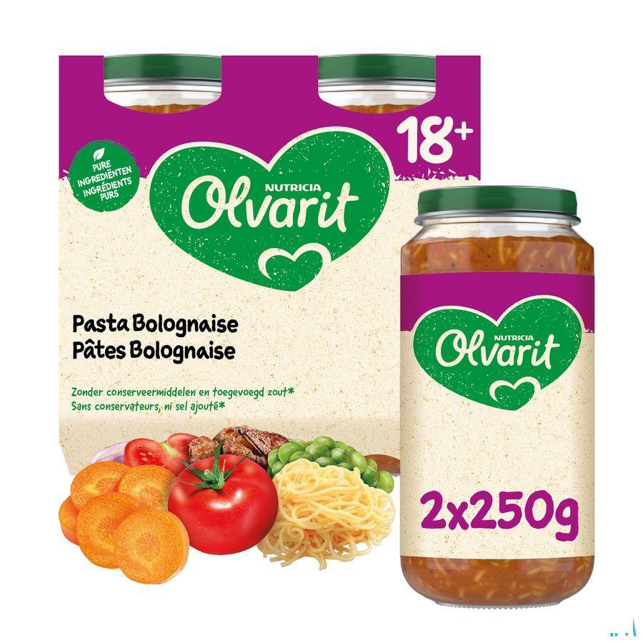 Olvarit Pasta Bolognaise 2x250 gr 18m00  -  Nutricia