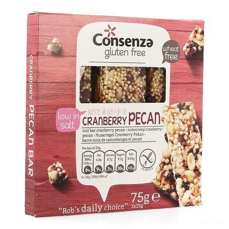 Consenza Notenreep Veenbes-pecan zonder glut.3x25 gr 5407  -  Revogan