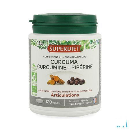 Super Diet Curcuma Curcumine Piperine Capsule 120  -  Superdiet Laboratoires