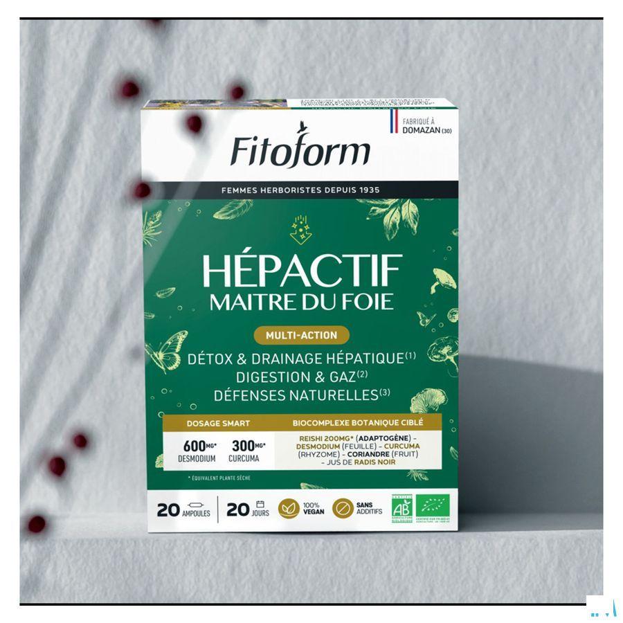Hepactif Bio Ampullen 20x10 ml Fitoform  -  Bioholistic Diffusion