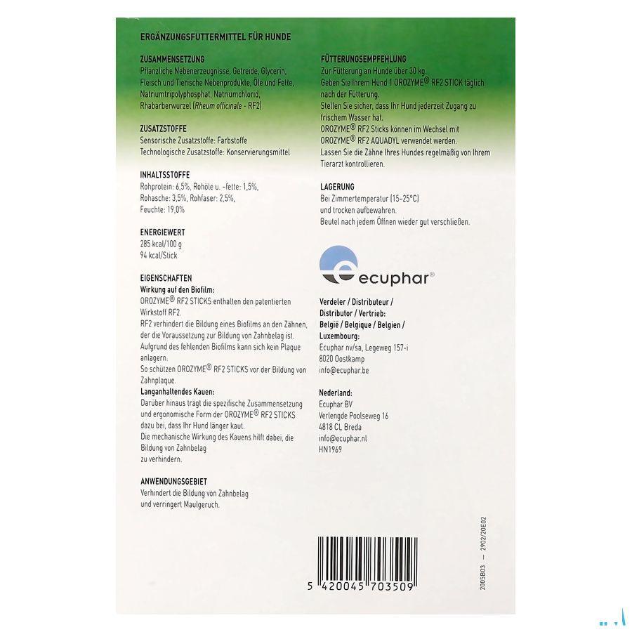 Orozyme Rf2 Sticks Appetents Chien Large 28  -  Ecuphar