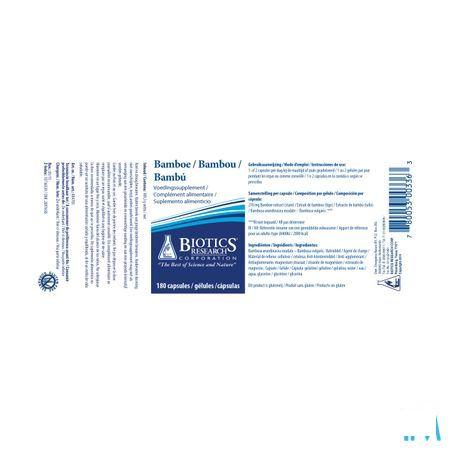 Biotics Bamboe 180 capsules  -  Energetica Natura