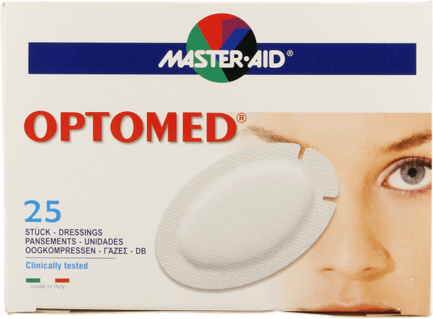 Optomed Oogkompres Adhesive Latexvrij 96x66mm 25 70119