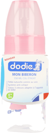 Dodie Mijn Zuigfles Speen 1 grat Roze Prinses 150 ml