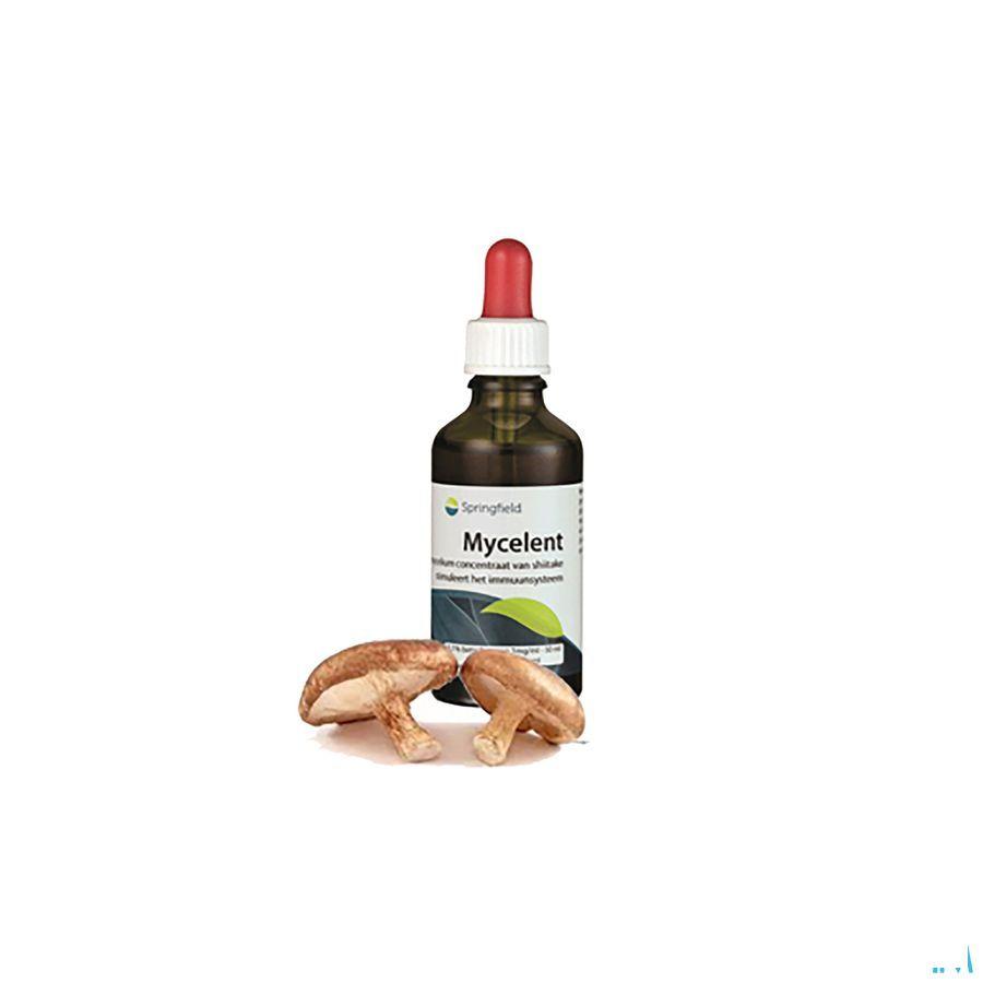 Mycelent Flacon Glas Etiket En Druppelteller 50 ml  -  Springfield Nutraceuticals