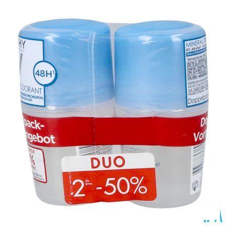 Vichy Deo Mineraal Roller 48u Duo 2x40 ml  -  Vichy