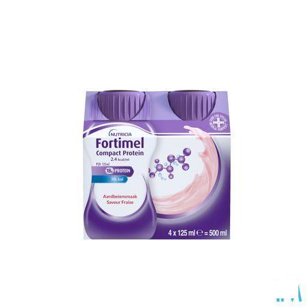 Fortimel Compact Protein 2.4Kcal Aardbei 4X125ml