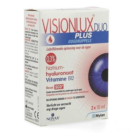 Visionlux Plus Gouttes Yeux Duo Fl 2 X 10 ml