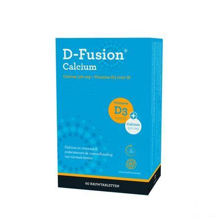 D-Fusion Calcium 500/1000 Kauwtabl 60