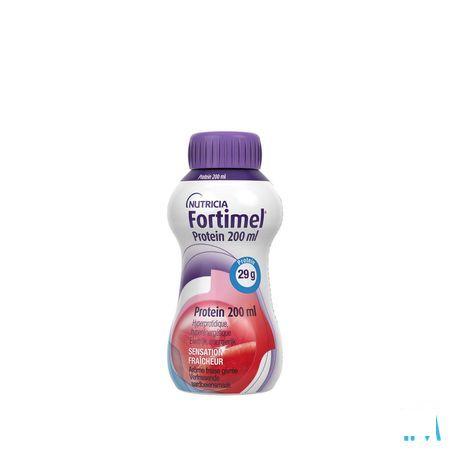 Fortimel Protein 200 ml Aardbei Verfrissend 4X200 ml  -  Nutricia