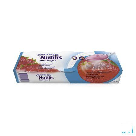Nutilis Fruit Stage 3 Aardbei 3x150 gr  -  Nutricia