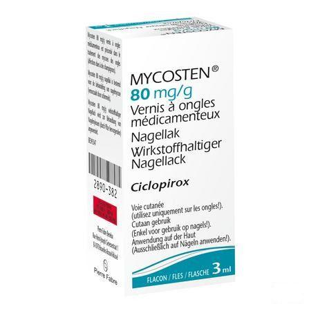 Mycosten 80 mg/g Vernis A Ongles Medicament 1fl 3 ml