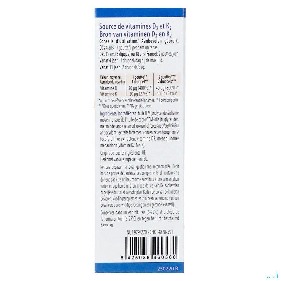 Vitamine D3 K2 Flacon 20 ml  -  Natura Medicatrix