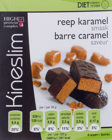 Kineslim Barre Chocolat-caramel 4x36g  -  Ocebio