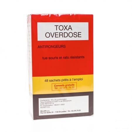 Toxa Overdose Muizenvergif 48 X 25 gr