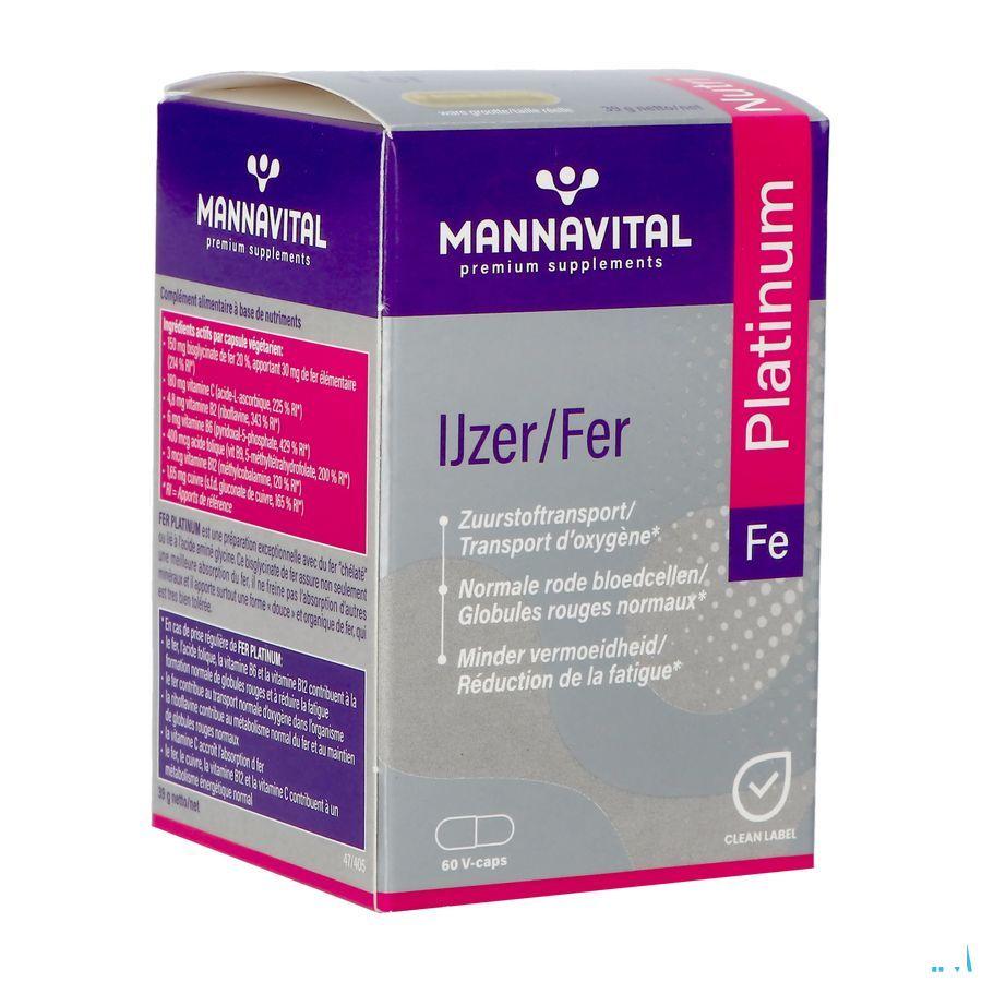Mannavital Fer Platinum V-Capsule 60