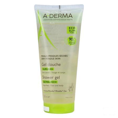 Aderma Les Indispens. Overvette Gel Douche 200 ml  -  Aderma