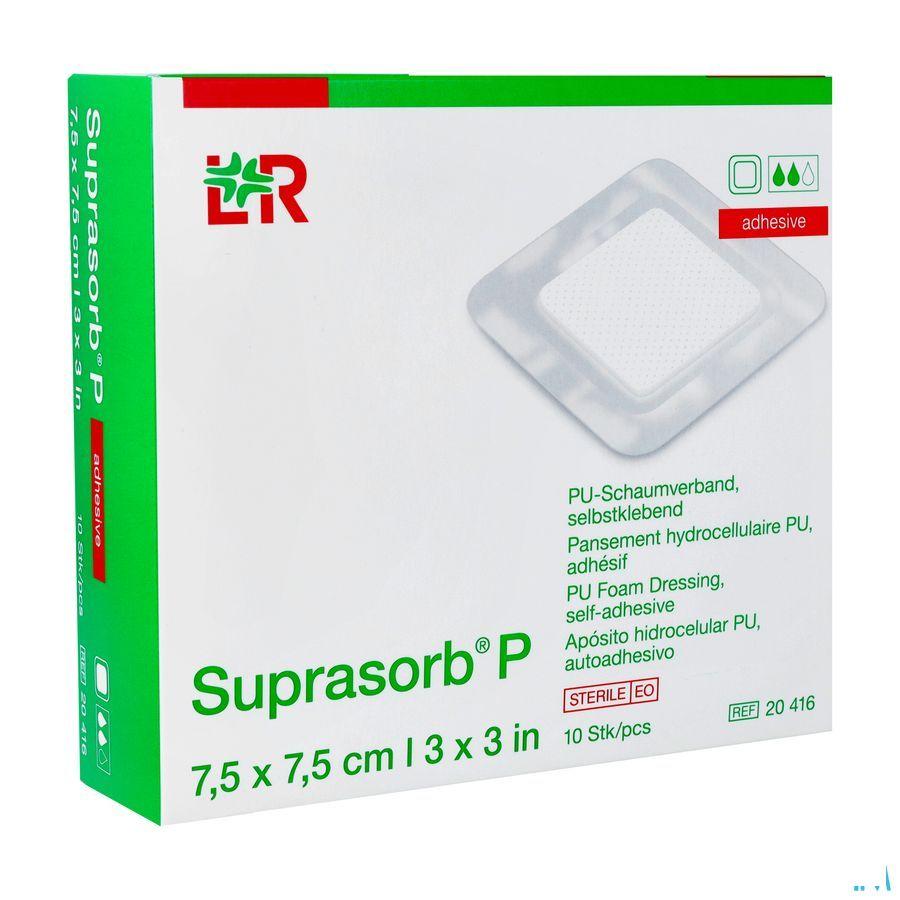 Suprasorb P SchuimVerband Pu Wcl 7,5X 7,5cm 10 20416