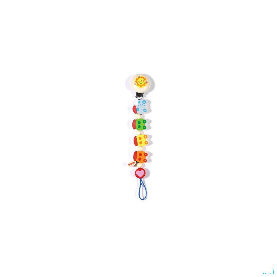 Heimess Fopspeenketting Hout Trein H5013  -  Bomedys