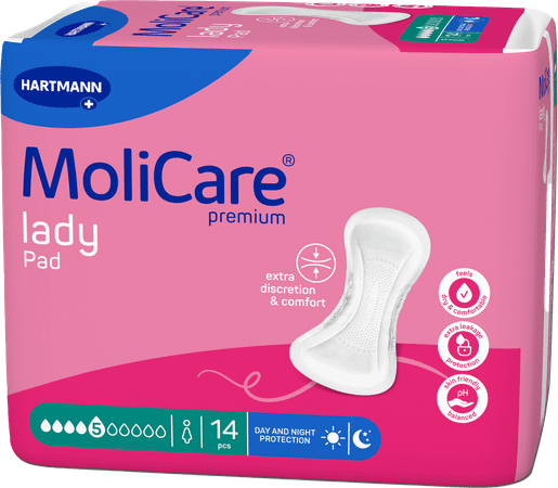 Molicare Premium Lady Pad 5 Drops 43X16Cm 14
