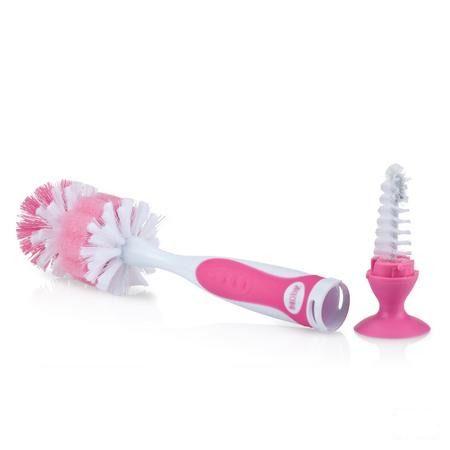 Nuby Flessenborstel Met Kleinere Speenborstel En Zuignap  -  New Valmar