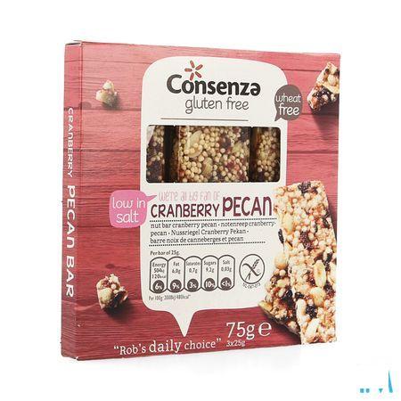 Consenza Notenreep Veenbes-pecan zonder glut.3x25 gr 5407  -  Revogan