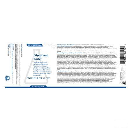 Biotics Glycozyme Forte 90 capsules  -  Energetica Natura
