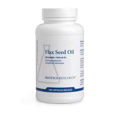 Biotics Flax Seed Oil 100 softgels  -  Energetica Natura