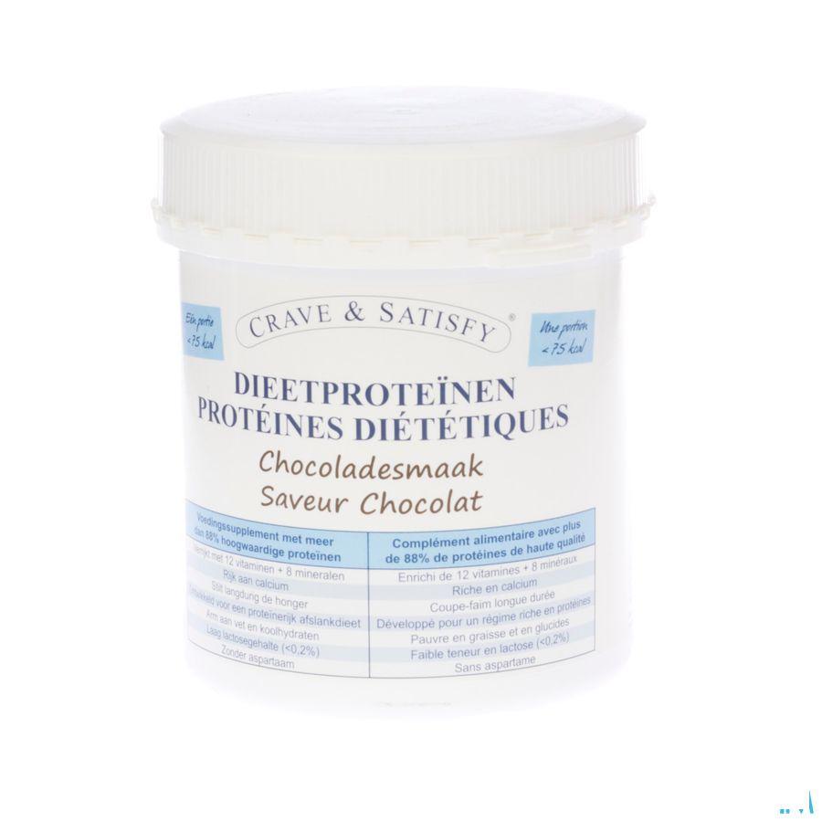 Crave & Satisfy Dieetproteinen Chocola Pot 200 gr