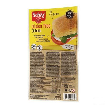 Schar Ciabatta Glutenvrij 200 gr 6593  -  Revogan