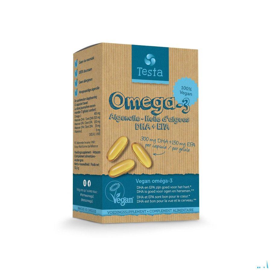 Testa Omega 3 Huile Algues Dha/Epa Softgels 60  -  Nutrifarma