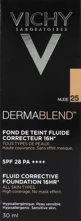 Vichy Fdt Dermablend Fluide 25 Nude 30 ml Vichy Fdt Dermablend Fluide 25 Nude 30 ml