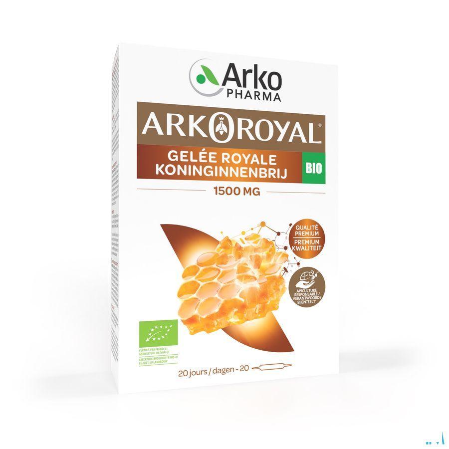 Arkoroyal Gelee Royale Bio 1500 mg Ampoule 20x10 ml  -  Arkopharma