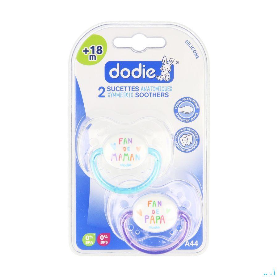 Dodie Fopspeen Anatomisch Silic. + 18m Fan A44 2