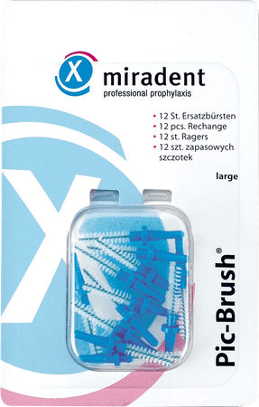 Miradent Pic-brush Brossette Bleu 12  -  Eureka Pharma