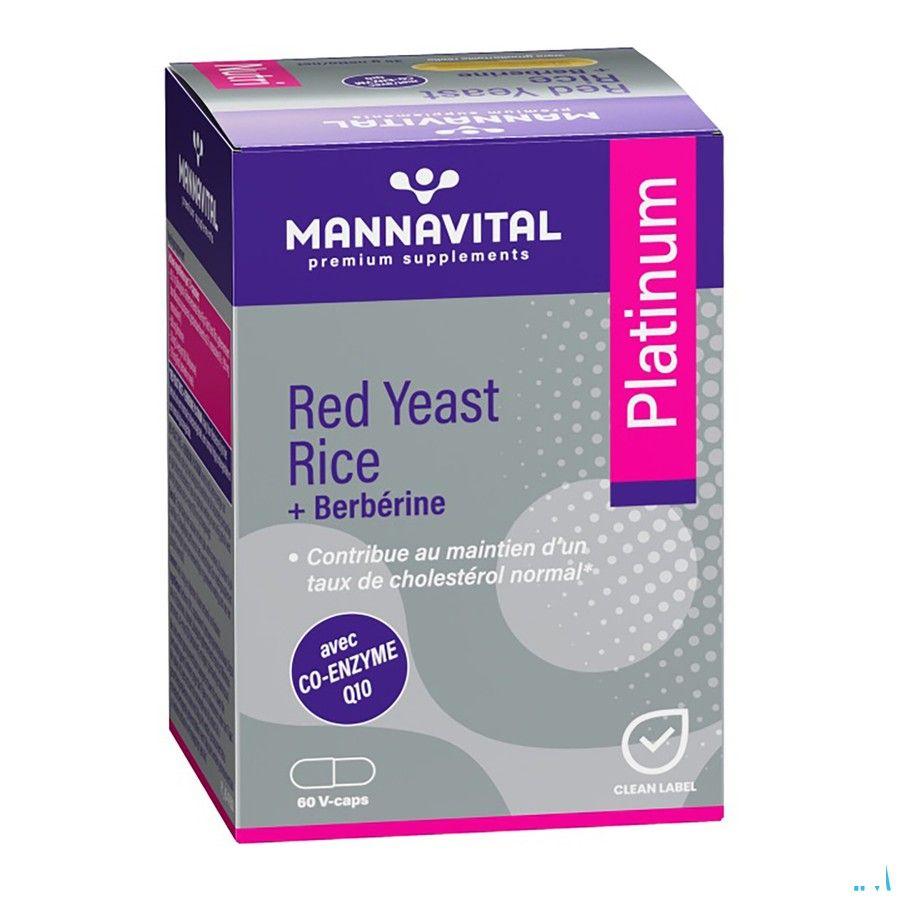 Mannavital Red Yeast Rice + Berberine Plat.V-Caps 60  -  Mannavita