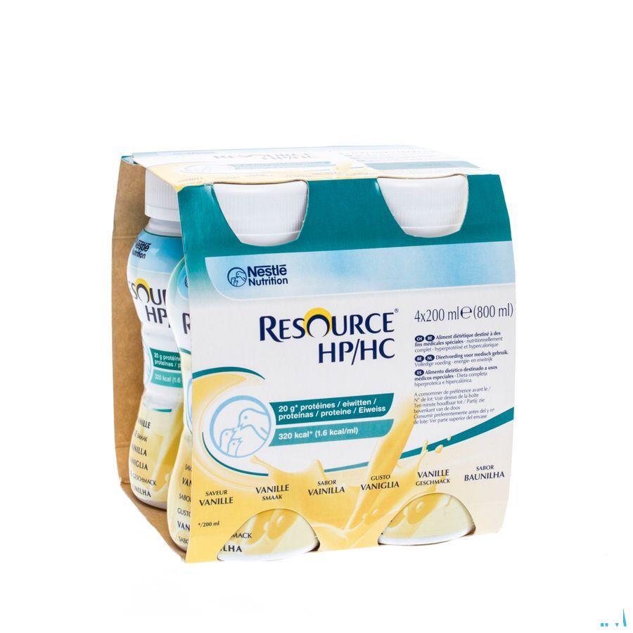 Resource Hp Hc Vanille Fles 4x200 ml  -  Nestle