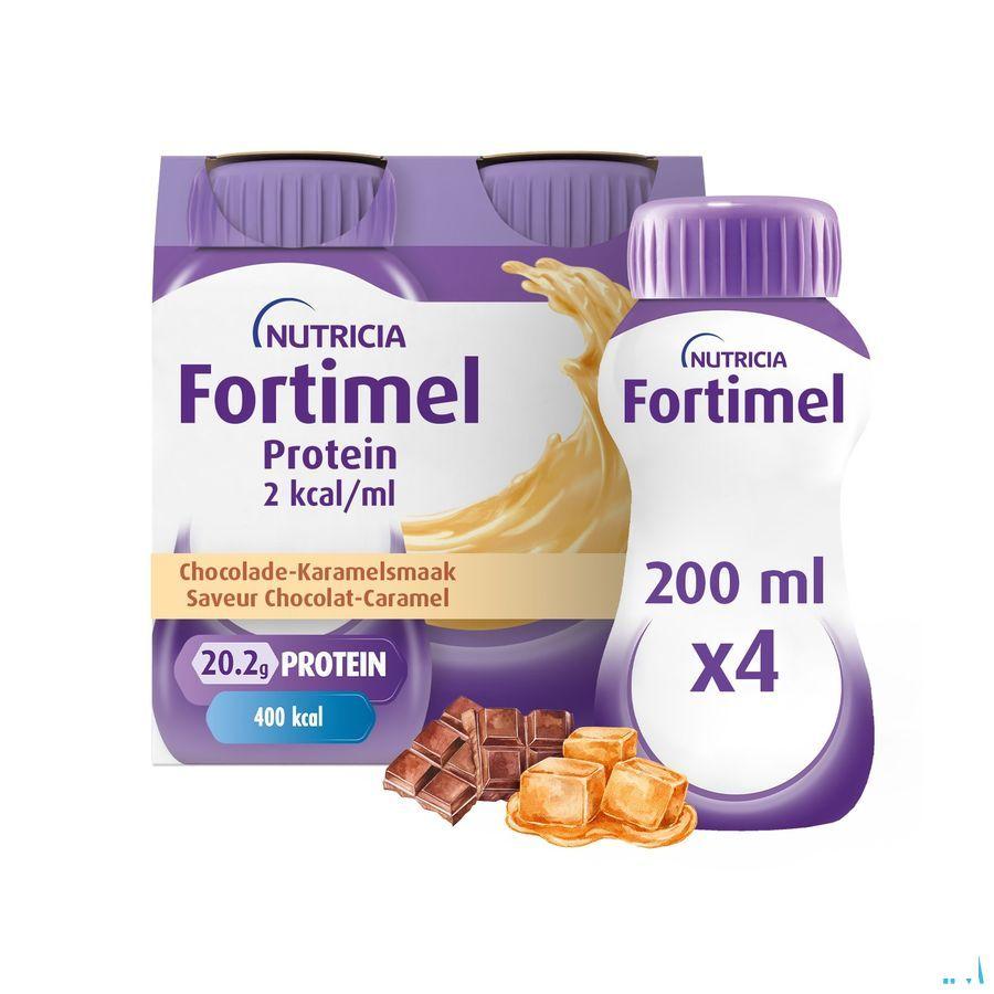 Fortimel Protein 2Kcal Karamel & Chocolade 4X200 ml