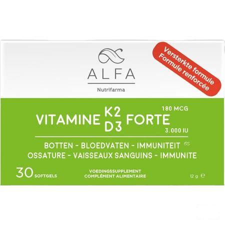 Alfa Vitamine K2 D3 Forte Softcaps 30