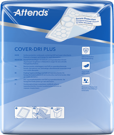 Attends Cover Dri Plus Onderleg 80 x  90cm 1X30