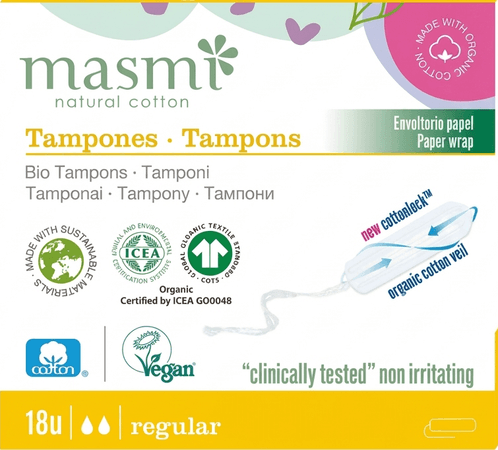 Masmi Tamon Coton Bio Regular Sans Applicateur 18  -  Natur'Inov