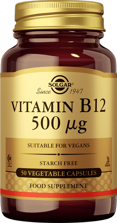 Solgar Vitamin B-12 V-Caps 50X500Mcg  -  Solgar Vitamins