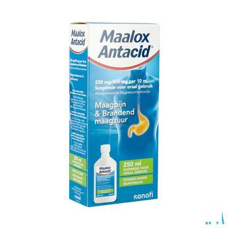Maalox Antacid 230 mg/400 mg/10 ml Suspensie Oraal 250 ml